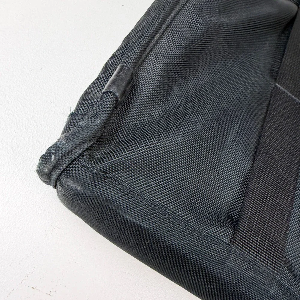 TUMI Briefcase Bag Men's Black Nylon Logo Patch Classic Top Handles Zip Pockets